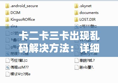 卡二卡三卡出现乱码解决方法：详细步骤与注意事项