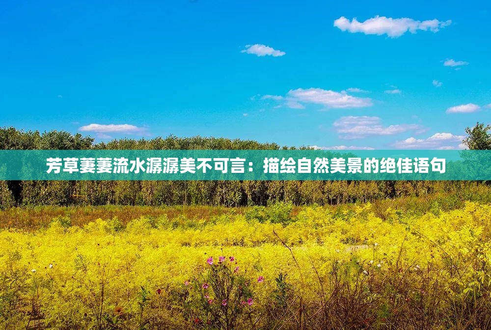 芳草萋萋流水潺潺美不可言：描绘自然美景的绝佳语句