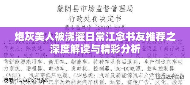 炮灰美人被浇灌日常江念书友推荐之深度解读与精彩分析