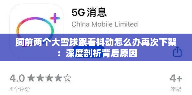 胸前两个大雪球跟着抖动怎么办再次下架：深度剖析背后原因
