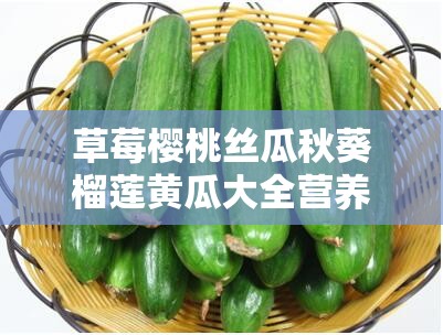 草莓樱桃丝瓜秋葵榴莲黄瓜大全营养解析之全面解读与深入分析