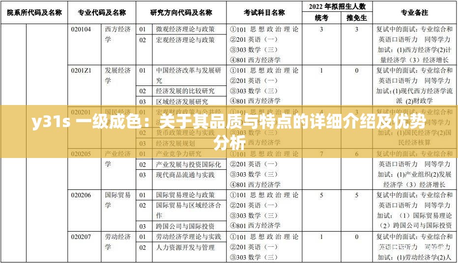 y31s 一级成色：关于其品质与特点的详细介绍及优势分析