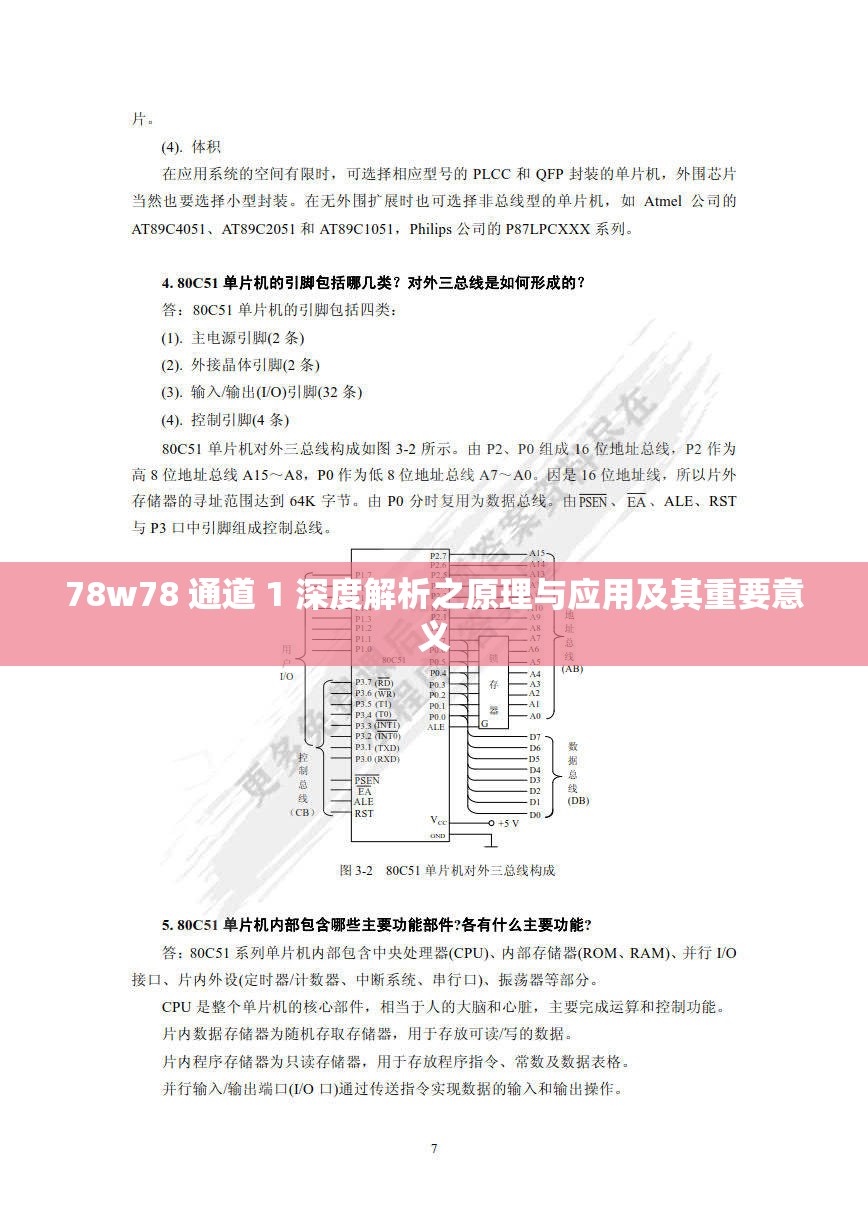 78w78 通道 1 深度解析之原理与应用及其重要意义
