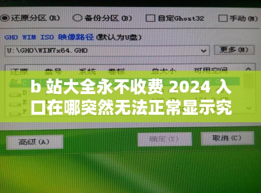 b 站大全永不收费 2024 入口在哪突然无法正常显示究竟为何
