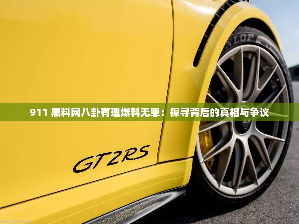 911 黑料网八卦有理爆料无罪：探寻背后的真相与争议