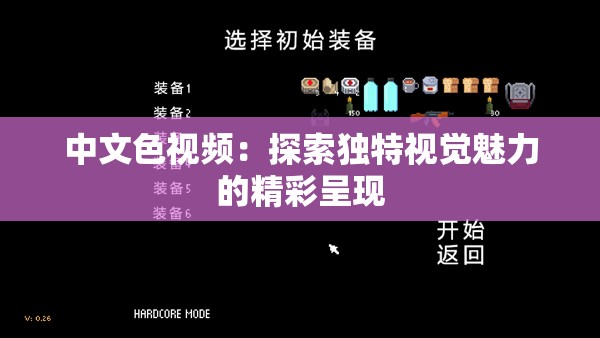 中文色视频：探索独特视觉魅力的精彩呈现