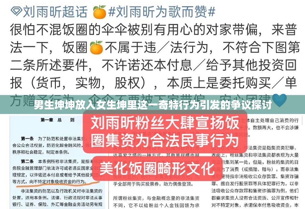 男生坤坤放入女生坤里这一奇特行为引发的争议探讨