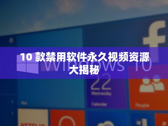 10 款禁用软件永久视频资源大揭秘