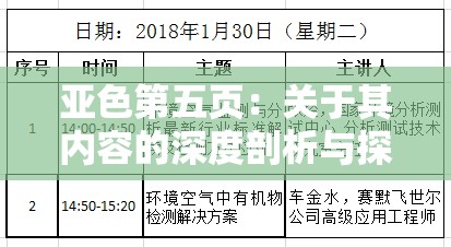 亚色第五页：关于其内容的深度剖析与探讨