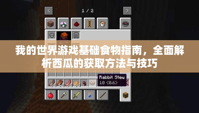 我的世界游戏基础食物指南，全面解析西瓜的获取方法与技巧