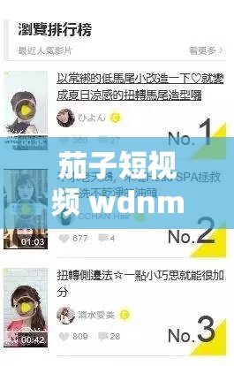 茄子短视频 wdnmdbilibili 是当下深受欢迎的视频平台