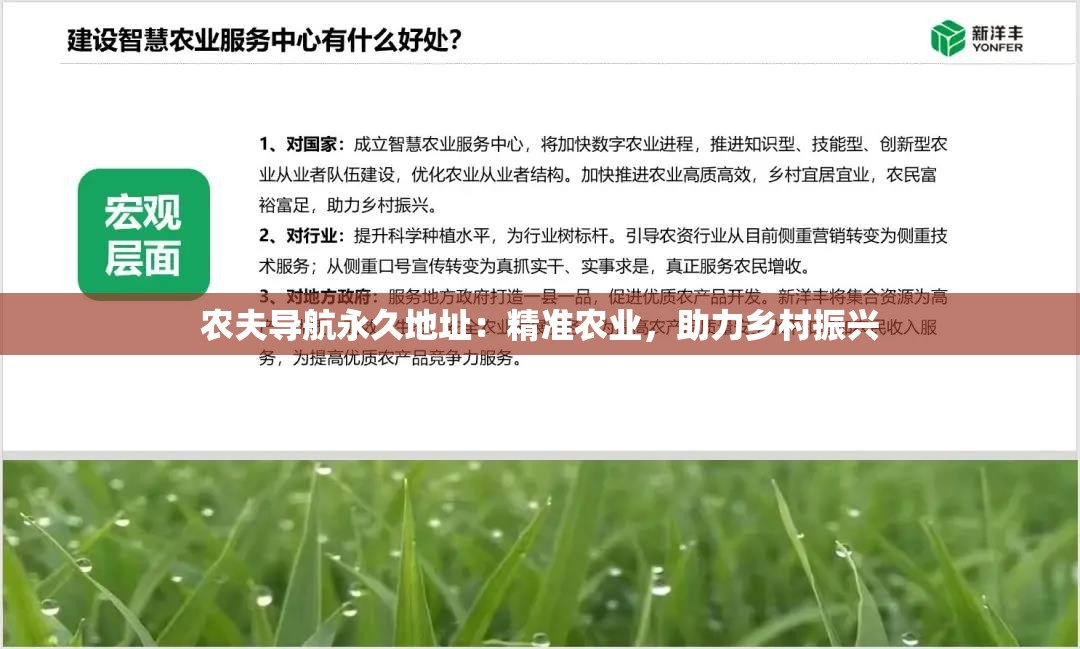 农夫导航永久地址：精准农业，助力乡村振兴