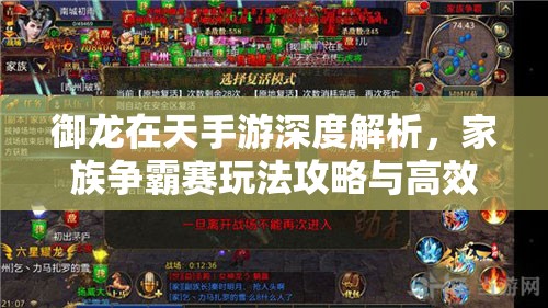 御龙在天手游深度解析，家族争霸赛玩法攻略与高效资源管理策略