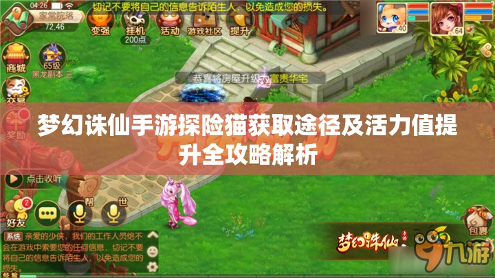 梦幻诛仙手游探险猫获取途径及活力值提升全攻略解析