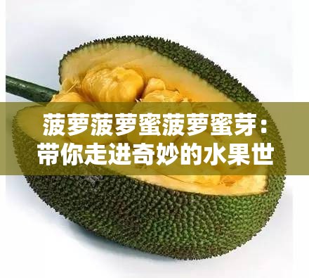 菠萝菠萝蜜菠萝蜜芽：带你走进奇妙的水果世界之旅