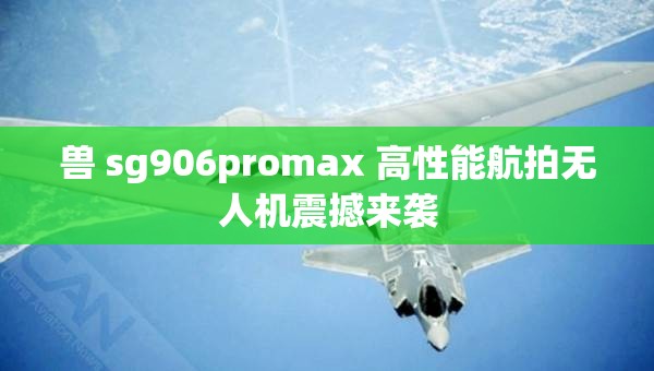 兽 sg906promax 高性能航拍无人机震撼来袭