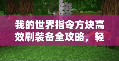 我的世界指令方块高效刷装备全攻略，轻松打造个性化专属神器秘籍