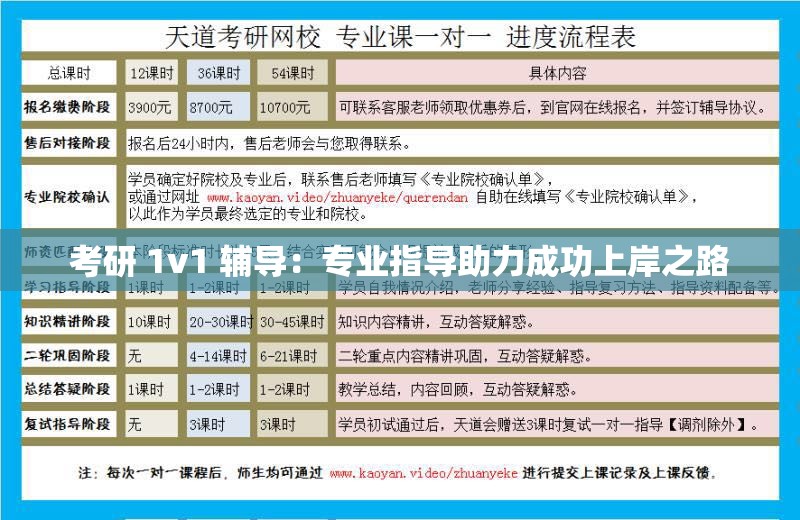 考研 1v1 辅导：专业指导助力成功上岸之路