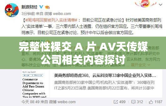 完整性裸交 A 片 A∨天传媒公司相关内容探讨