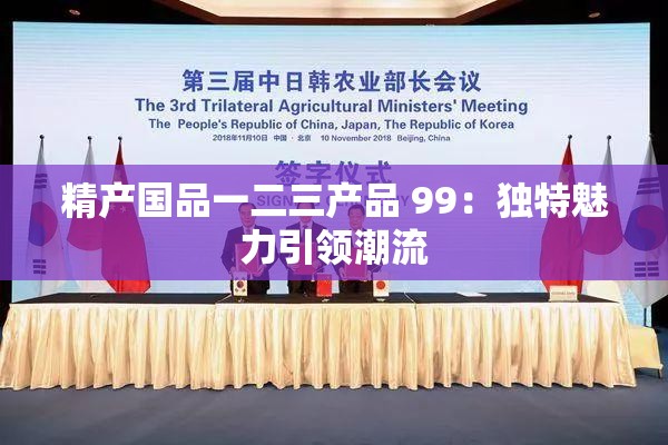 精产国品一二三产品 99：独特魅力引领潮流
