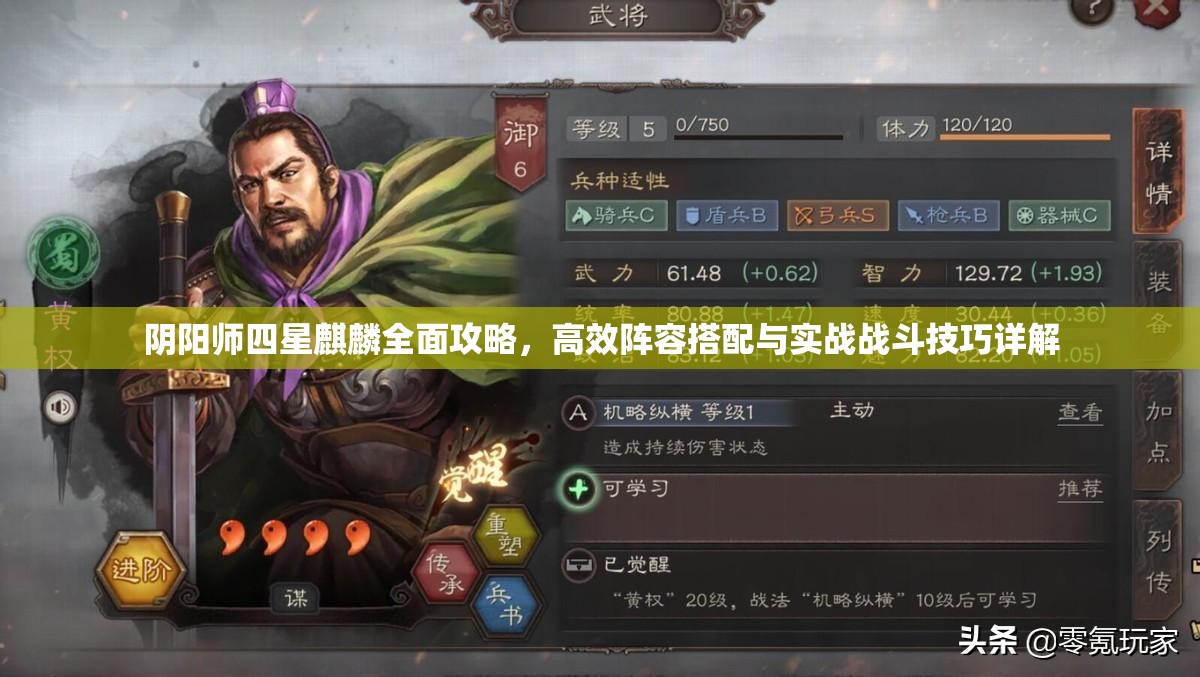 阴阳师四星麒麟全面攻略，高效阵容搭配与实战战斗技巧详解