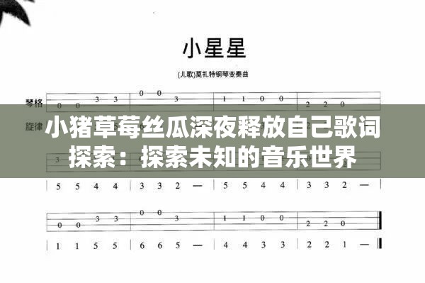 小猪草莓丝瓜深夜释放自己歌词探索：探索未知的音乐世界