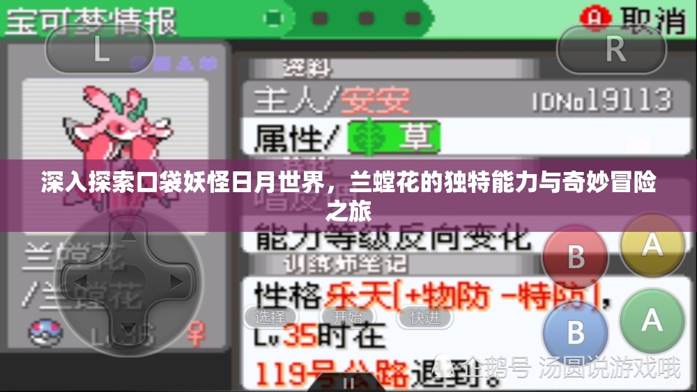 深入探索口袋妖怪日月世界，兰螳花的独特能力与奇妙冒险之旅