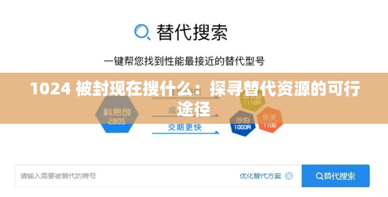 1024 被封现在搜什么：探寻替代资源的可行途径
