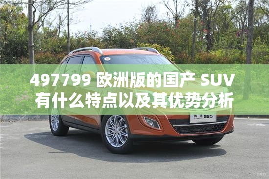 497799 欧洲版的国产 SUV 有什么特点以及其优势分析