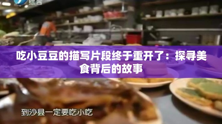 吃小豆豆的描写片段终于重开了：探寻美食背后的故事