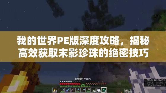 我的世界PE版深度攻略，揭秘高效获取末影珍珠的绝密技巧