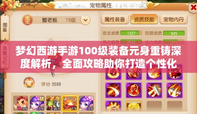 梦幻西游手游100级装备元身重铸深度解析，全面攻略助你打造个性化专属神兵
