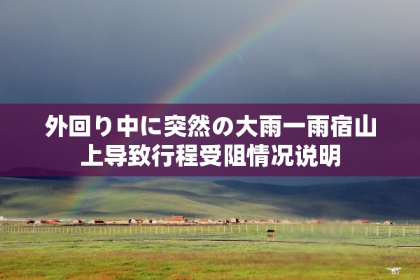 外回り中に突然の大雨一雨宿山上导致行程受阻情况说明