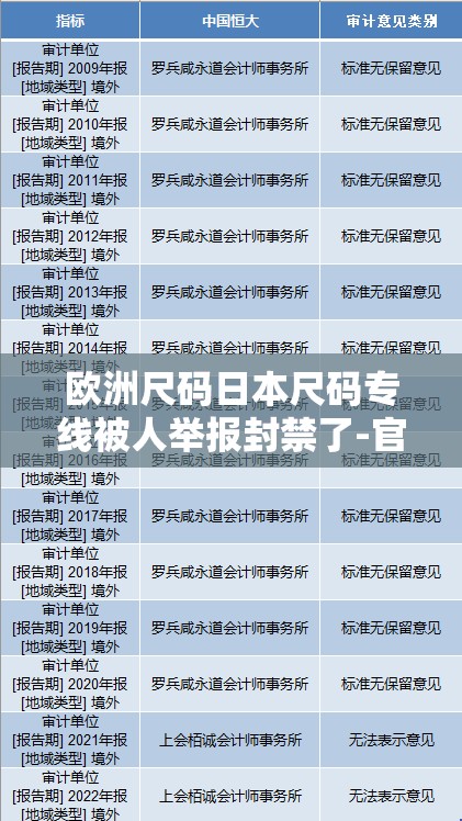 欧洲尺码日本尺码专线被人举报封禁了-官方展开调查及后续处理