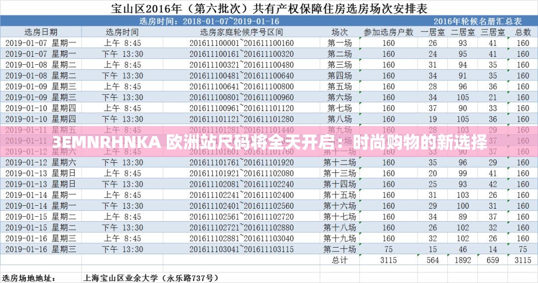 3EMNRHNKA 欧洲站尺码将全天开启：时尚购物的新选择