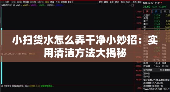 小扫货水怎么弄干净小妙招：实用清洁方法大揭秘