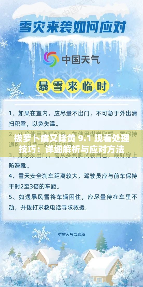 拔萝卜痛又降黄 9.1 现看处理技巧：详细解析与应对方法