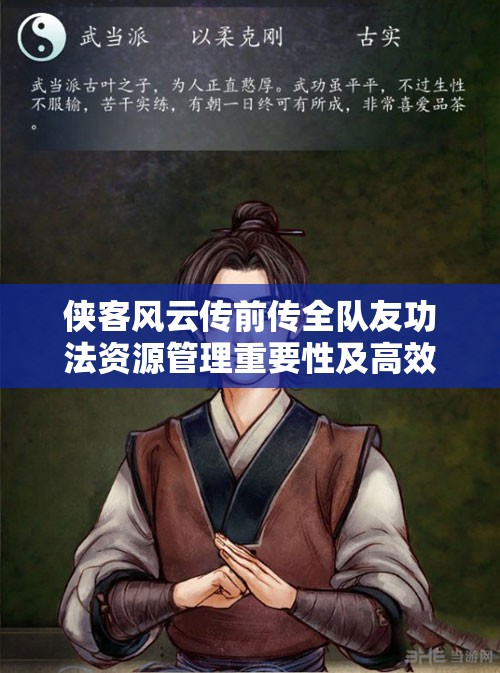 侠客风云传前传全队友功法资源管理重要性及高效利用策略解析