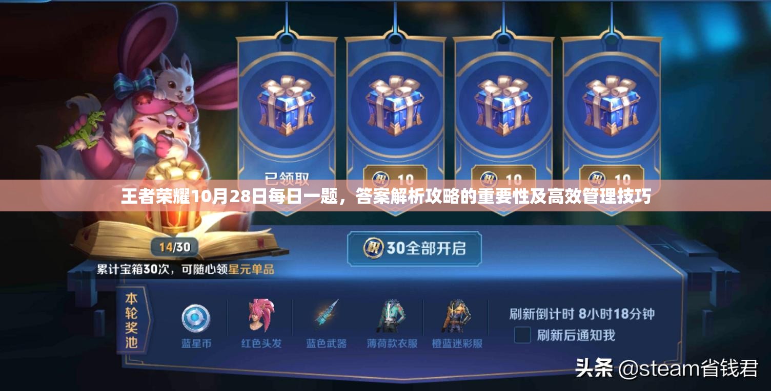 王者荣耀10月28日每日一题，答案解析攻略的重要性及高效管理技巧