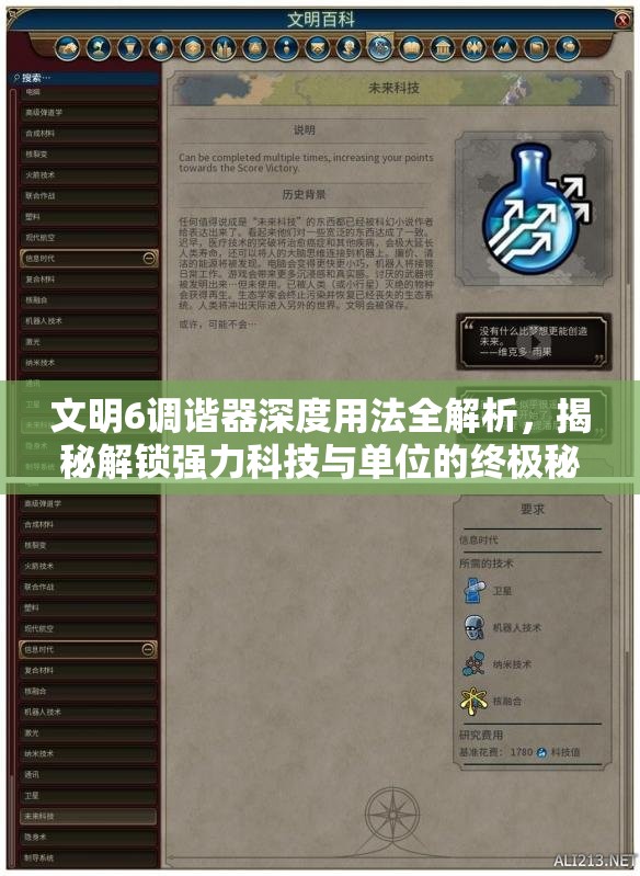 文明6调谐器深度用法全解析，揭秘解锁强力科技与单位的终极秘籍
