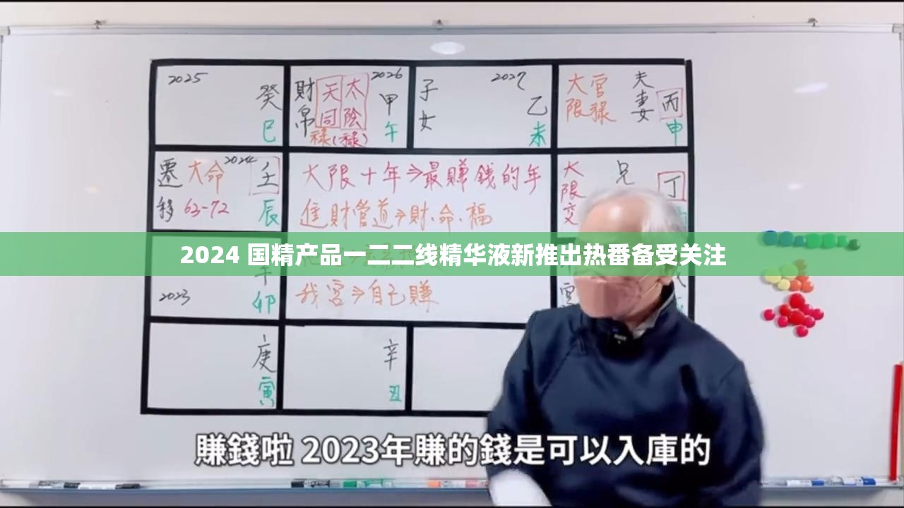 2024 国精产品一二二线精华液新推出热番备受关注