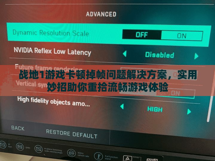 战地1游戏卡顿掉帧问题解决方案，实用妙招助你重拾流畅游戏体验