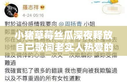 小猪草莓丝瓜深夜释放自己歌词老实人热爱的：一首特别的歌曲
