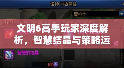 文明6高手玩家深度解析，智慧结晶与策略运用，解锁通往胜利的艺术之门