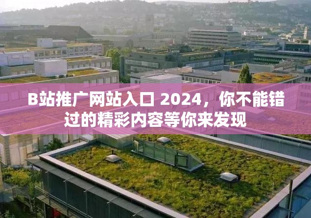 B站推广网站入口 2024，你不能错过的精彩内容等你来发现