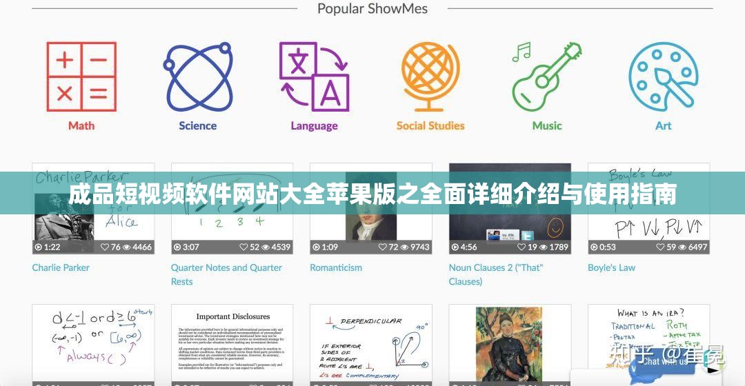 成品短视频软件网站大全苹果版之全面详细介绍与使用指南