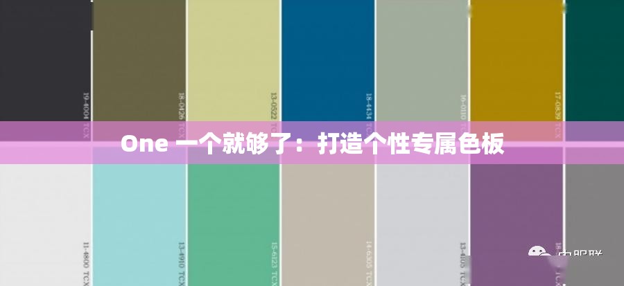 One 一个就够了：打造个性专属色板