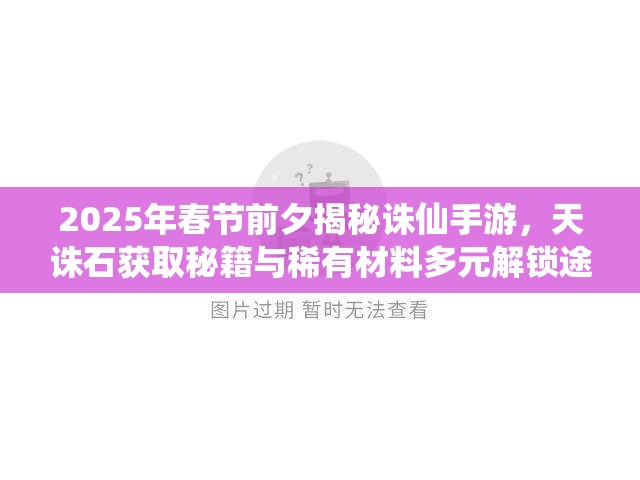 2025年春节前夕揭秘诛仙手游，天诛石获取秘籍与稀有材料多元解锁途径