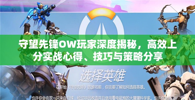守望先锋OW玩家深度揭秘，高效上分实战心得、技巧与策略分享
