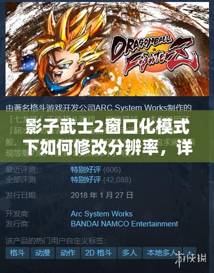 影子武士2窗口化模式下如何修改分辨率，详细方法与步骤解析